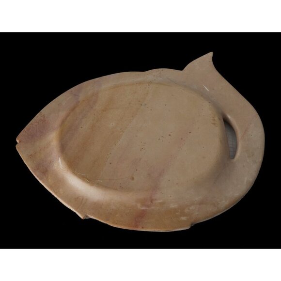 Vintage Hand Carved Stone Fish Platter/ Gefilte Fish Platter - Picture 5 of 7